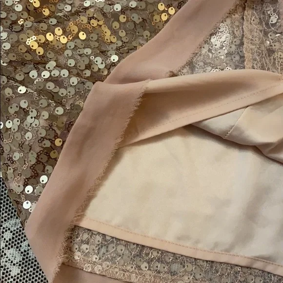 Vince Camuto SEQUIN BLUSH PINK ROSE GOLD DRESS SIZE 6 PROM FORMAL WEDDING -  www.venkateshwaramarketers.com